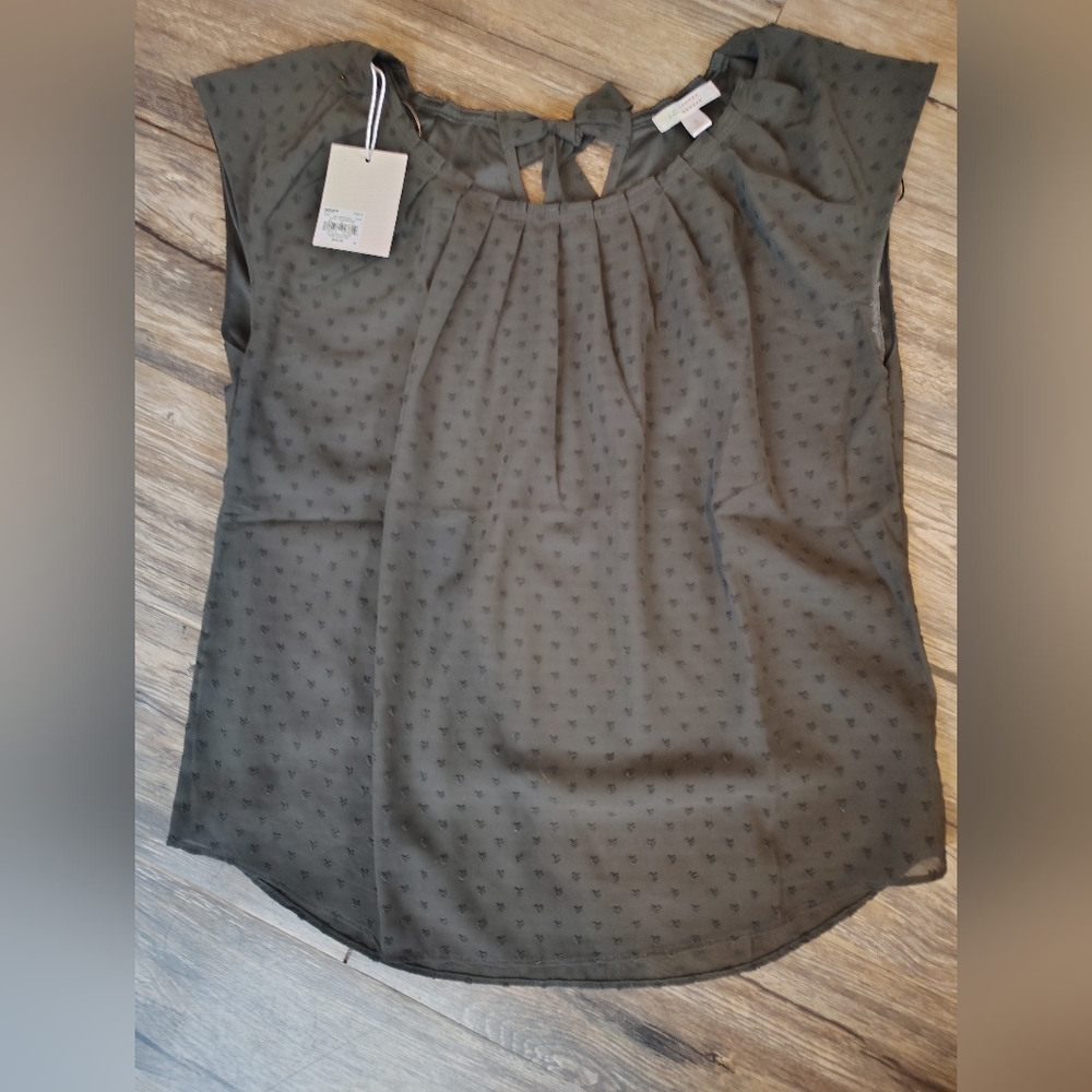 LC Lauren Conrad Gray High-Low Bubble Skirt